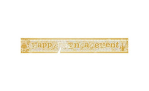 Decorations - Banners, Flags & Streamers Happy Engagement Holographic Banner 2.7m Each