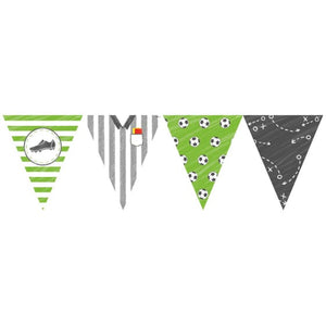 Decorations - Banners, Flags & Streamers Kicker Party Paper Pennant Banner 19cm x 4m Each