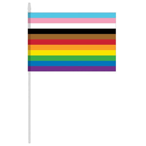 Decorations - Banners, Flags & Streamers LGBTQ Rainbow Handheld Flag 15cm x 23cm Each