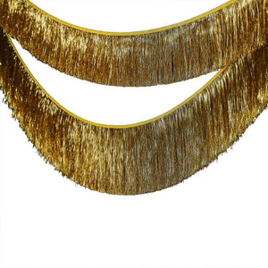 Decorations - Banners, Flags & Streamers Merry & Bright Gold Tinsel Garland Decoration 2m Each