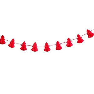 Decorations - Banners, Flags & Streamers Merry Little Christmas Red Tree Honeycomb Decorations Each