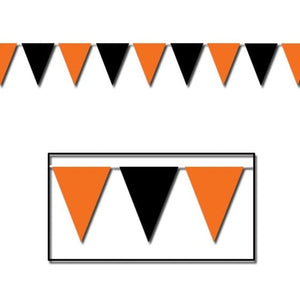 Decorations - Banners, Flags & Streamers Orange & Black Printed Banner 43cm x 914cm Each