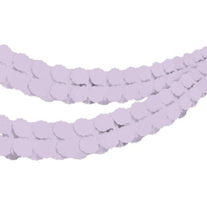 Decorations - Banners, Flags & Streamers Pastel Lilac Tissue Paper Garland FSC 4m Each