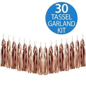 Decorations - Banners, Flags & Streamers Rose Gold Metal Tassel Garland 2m Each