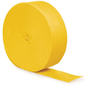 Decorations - Banners, Flags & Streamers School Bus Yellow Crepe Streamer 24m Each