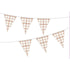 White Sand Gingham Paper Bunting 3.9m Each