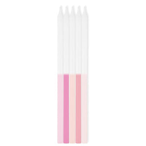 Decorations - Cake Decorations - Candles Pink Ombre Taper Candles 16cm 10pk