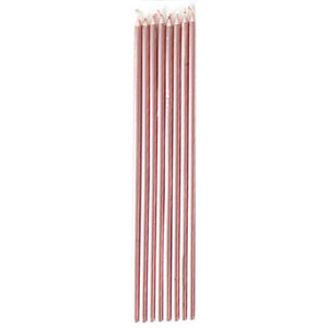 Decorations - Cake Decorations - Candles Rose Gold Taper Candles 16cm 10pk