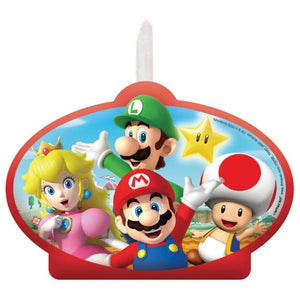 Decorations - Cake Decorations - Candles Super Mario Brothers Candle 11cm x 7cm Each