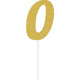 Decorations - Cake Decorations - Toppers & Banners 0 Gold Glittered Number Cake Topper Each