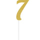 Decorations - Cake Decorations - Toppers & Banners 7 Gold Glittered Number Cake Topper Each