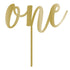 Gold one Acrylic Cake Topper Pick Each