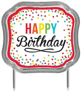 Decorations - Cake Decorations - Toppers & Banners Happy Birthday Primary Colours Plastic Cake Topper 11.4cm x 12.7cm Each