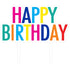 Happy Birthday Rainbow Acrylic Cake Topper Pick