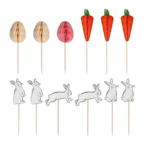 Decorations - Cake Decorations - Toppers & Banners Hop Hop Hooray Cupcake Toppers 12pk