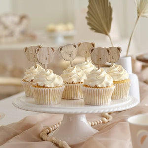 Decorations - Cake Decorations - Toppers & Banners Teddy Bear Cupcake Toppers 6pk
