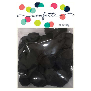 Decorations - Centerpiece & Confetti Black Tissue Paper Confetti Circles 2cm 28g