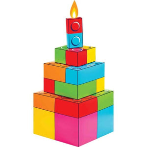 Decorations - Centerpiece & Confetti Block Bash Happy Birthday 3D Centrepiece Each