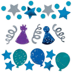 Decorations - Centerpiece & Confetti Blue Birthday Celebration Confetti 34g