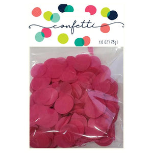 Decorations - Centerpiece & Confetti Hot Pink Tissue Paper Confetti Circles 2cm 28g