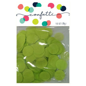 Decorations - Centerpiece & Confetti Lime Green Tissue Paper Confetti Circles 2cm 28g