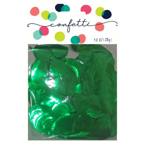 Decorations - Centerpiece & Confetti Metallic Dark Green Foil Confetti Circles 2cm 28g