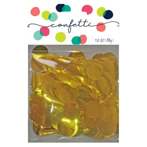 Decorations - Centerpiece & Confetti Metallic Gold Foil Confetti Circles 2cm 28g