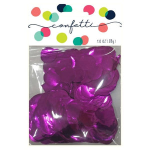 Decorations - Centerpiece & Confetti Metallic Hot Pink Foil Confetti Circles 2cm 28g