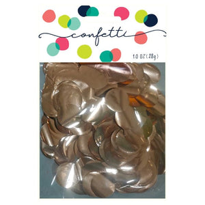 Decorations - Centerpiece & Confetti Metallic Rose Gold Foil Confetti Circles 2cm 28g