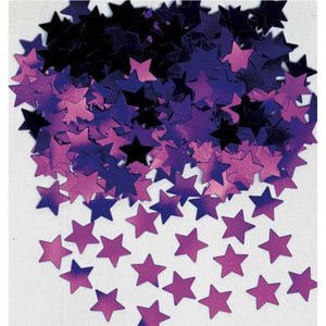 Decorations - Centerpiece & Confetti Purple Mini Stars Confetti 7g