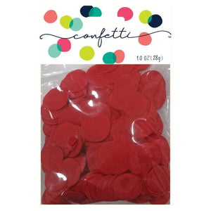 Decorations - Centerpiece & Confetti Red Tissue Paper Confetti Circles 2cm 28g