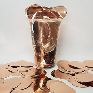 Decorations - Centerpiece & Confetti Rose Gold Metallic 3.5cm Circles Round Confetti 200g Each