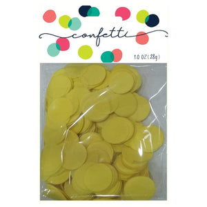 Decorations - Centerpiece & Confetti Yellow Tissue Paper Confetti Circles 2cm 28g