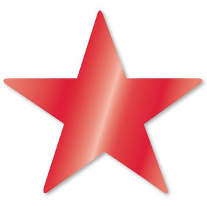 Decorations - Cutouts Apple Red Foil Star Cutouts 12cm 5pk