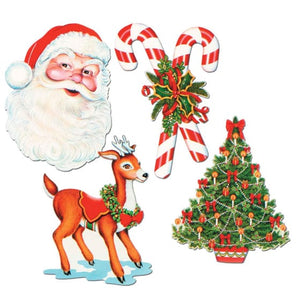 Decorations - Cutouts Christmas Cutouts 4pk