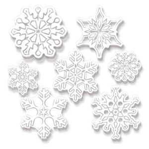 Decorations - Cutouts Clear Plastic Die-Cut Snowflake 7pk