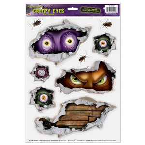 Decorations - Cutouts Creepy Eyes Peel 'N Place 9pk