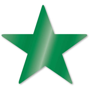 Decorations - Cutouts Festive Green Foil Star Cutouts 12cm 5pk