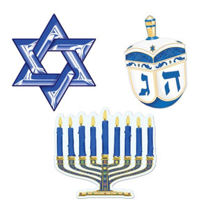 Decorations - Cutouts Hanukkah Cutouts 24cm 3pk