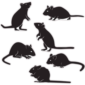 Decorations - Cutouts Mice Silhouettes 6pk