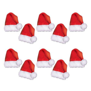 Decorations - Cutouts Mini Santa Hat Cutouts 13cm 10pk