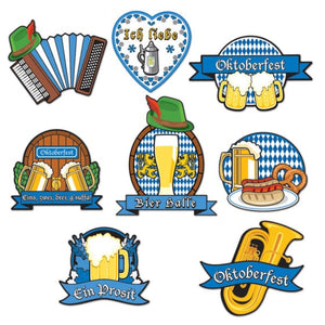 Decorations - Cutouts Oktoberfest Cutouts 8pk