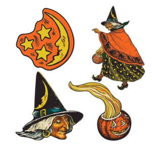Decorations - Cutouts Vintage Halloween Cutouts 4pk