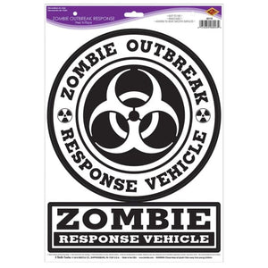 Decorations - Cutouts Zombie Outbreak Response Peel 'N Place 2pk