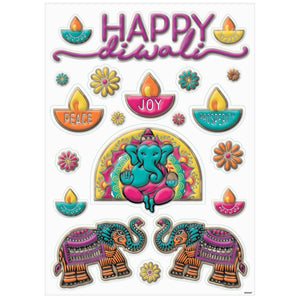 Decorations - Decorating Kit Diwali Foil Embossed Window Decorations