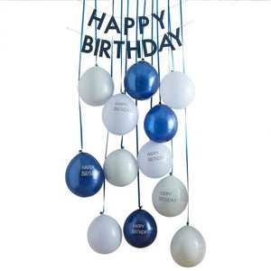 Decorations - Decorating Kit Happy Birthday Blue Balloon Door Kit