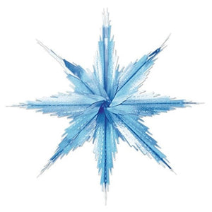 Decorations - Decorative Fans, Pom Poms & Lanterns Blue & Silver Snowflakes Hanging Decorations 29cm 2pk