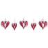 Hearts Red & Pink Hanging Decorations 5pk