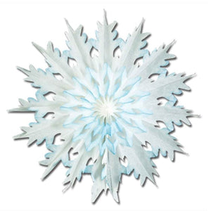 Decorations - Decorative Fans, Pom Poms & Lanterns Packaged Dip-Dyed Snowflakes 43cm 2pk