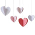 Parisian Love Hanging Heart Decorations 5pk